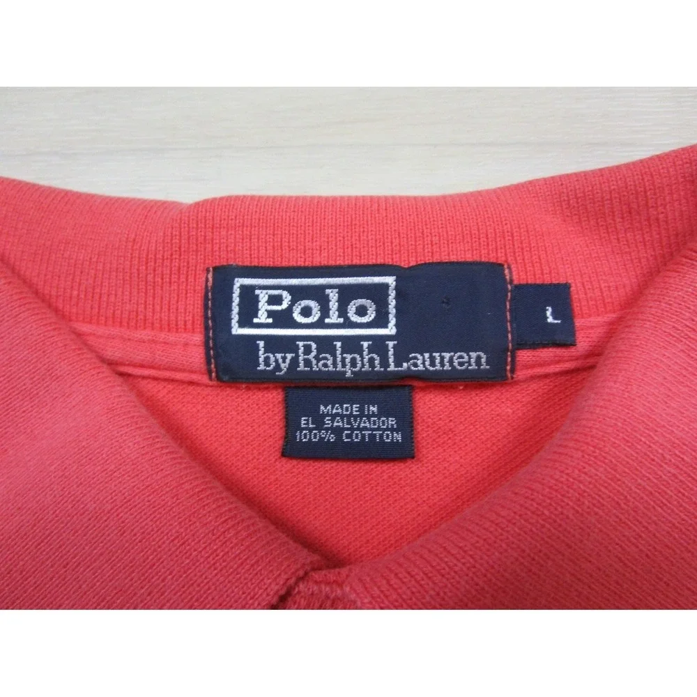 Vintage 90s POLO Ralph Lauren Polo Shirt Men's (L)‎ Lot of 2 Preppy Rugby Pastel